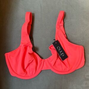 NWT The Scoop swim bikini top (Hibiscus, 30/32, E/F/G)
